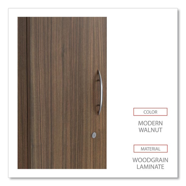 ALERA Alera Valencia Series Wardrobe, 11.88w x 22.78d x 65h, Modern Walnut (ALEVA621224WA) thumbnail 4