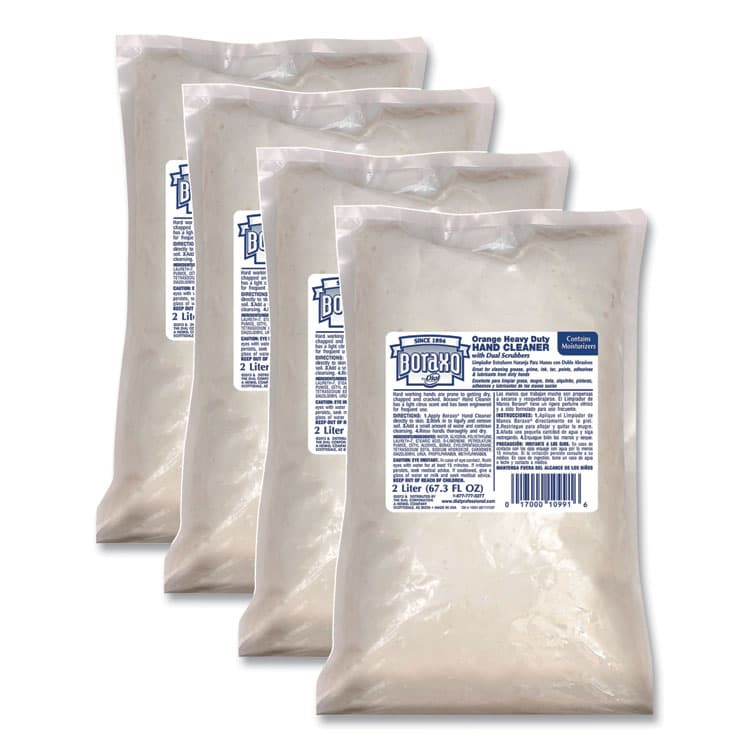 DIAL PROFESSIONAL Orange Heavy Duty Hand Cleaner Refill, Citrus Scent, 2 L, 4/Carton (DIA10991CT)