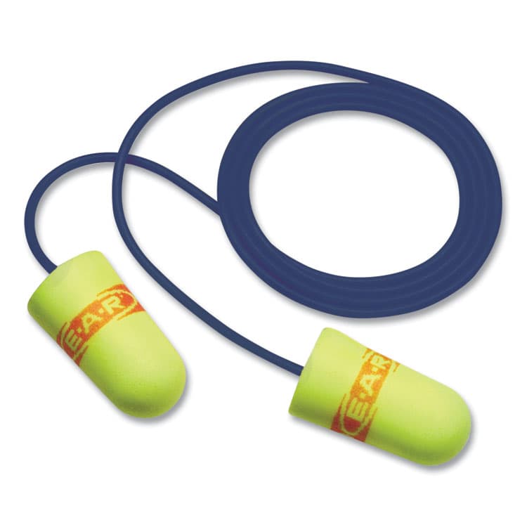 3M/COMMERCIAL TAPE DIV. E-A-Rsoft Metal Detectable Soft Foam Earplugs, 32 dB NRR, Yellow, 200/Box (MMM3114109)