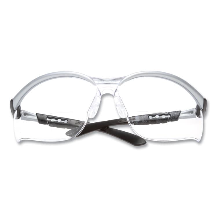 3M/COMMERCIAL TAPE DIV. BX Molded-In Diopter Safety Glasses, 2.5+ Diopter, Silver/Black Half Frame, Clear Dual Lens (MMM1137600000)