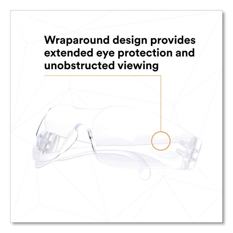 3M/COMMERCIAL TAPE DIV. Virtua Protective Eyewear, Frameless, Clear Single Lens (MMM1122008000) thumbnail 2