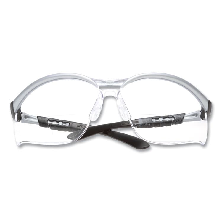 3M/COMMERCIAL TAPE DIV. BX Molded-In Diopter Safety Glasses, 2.0+ Diopter, Silver/Black Half Frame, Clear Dual Lens (MMM1137500000)