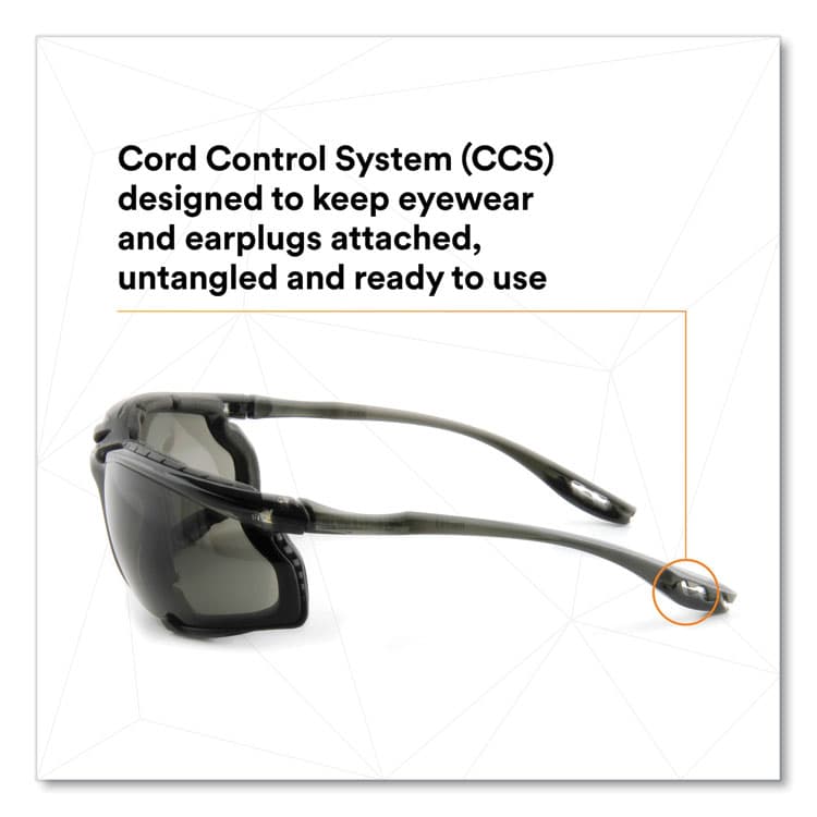 3M/COMMERCIAL TAPE DIV. Virtua CCS Protective Eyewear with Foam Gasket, Black/Gray Half Frame, Gray Dual Lens (MMM1187300000) thumbnail 4