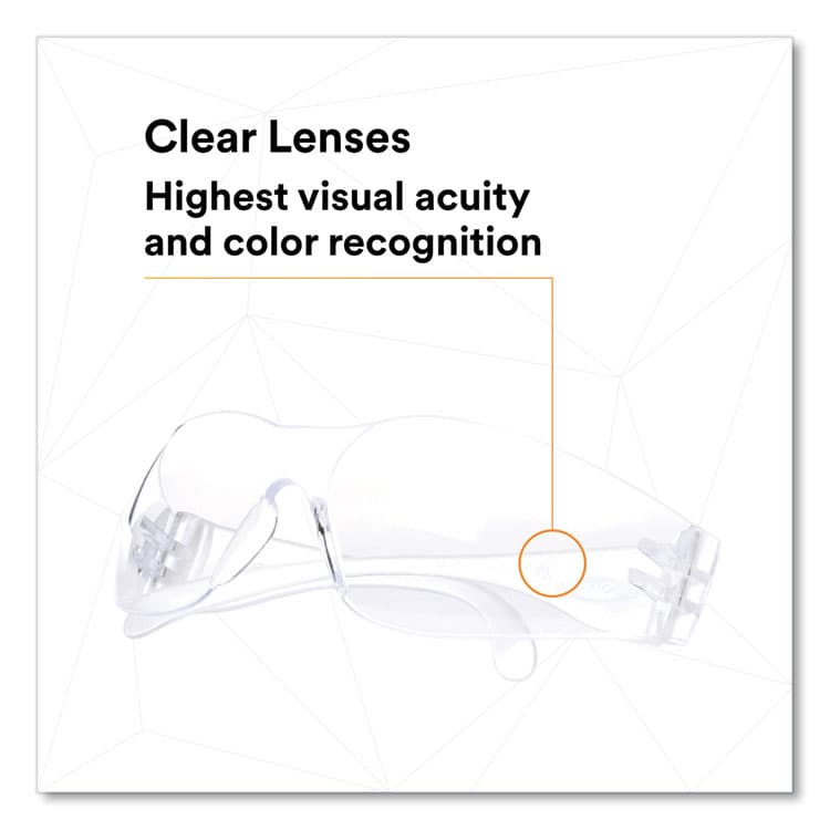 3M/COMMERCIAL TAPE DIV. Virtua Protective Eyewear, Frameless, Clear Single Lens (MMM1122008000) thumbnail 4