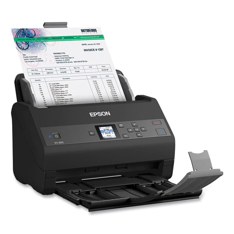 EPSON AMERICA, . WorkForce ES-865 Color Duplex Document Scanner, 600 dpi Optical Resolution, 100-Sheet Duplex Auto Document Feeder (EPSB11B250202)