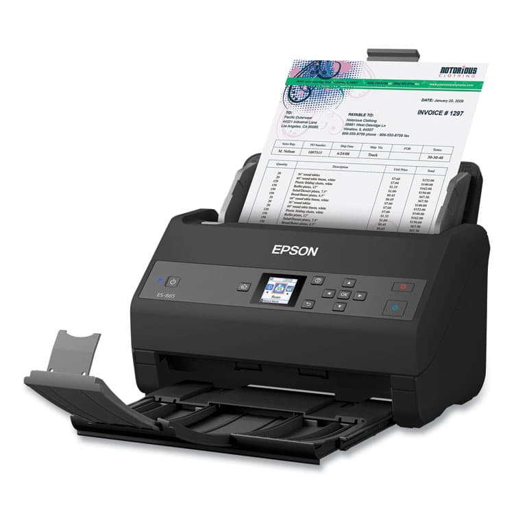 EPSON AMERICA, . WorkForce ES-865 Color Duplex Document Scanner, 600 dpi Optical Resolution, 100-Sheet Duplex Auto Document Feeder (EPSB11B250202) thumbnail 4