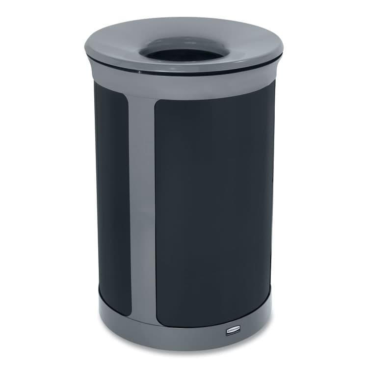 RUBBERMAID COMMERCIAL PROD. ENHANCE Series Waste Receptacle, 23 gal, Metal, Pearl Gray/Umbra Gray (RCP2172849)