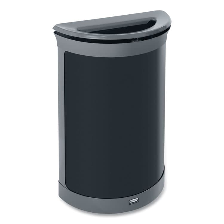 RUBBERMAID COMMERCIAL PROD. ENHANCE Series Waste Receptacle, 11.5 gal, Metal, Umbra Gray/Pearl Gray (RCP2172845)