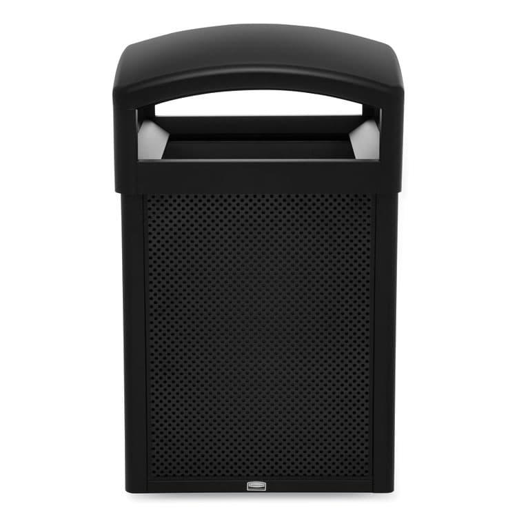 RUBBERMAID COMMERCIAL PROD. TAILOR Decorative Outdoor Waste Receptacle Frames, 41 gal, Metal, Black (RCP2182672) thumbnail 3