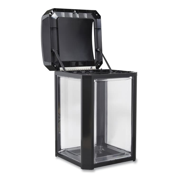 RUBBERMAID COMMERCIAL PROD. Landmark Series Classic Dome Top Container and Ashtray, 35 gal, Resin, Black (RCPFG397001BLA) thumbnail 3