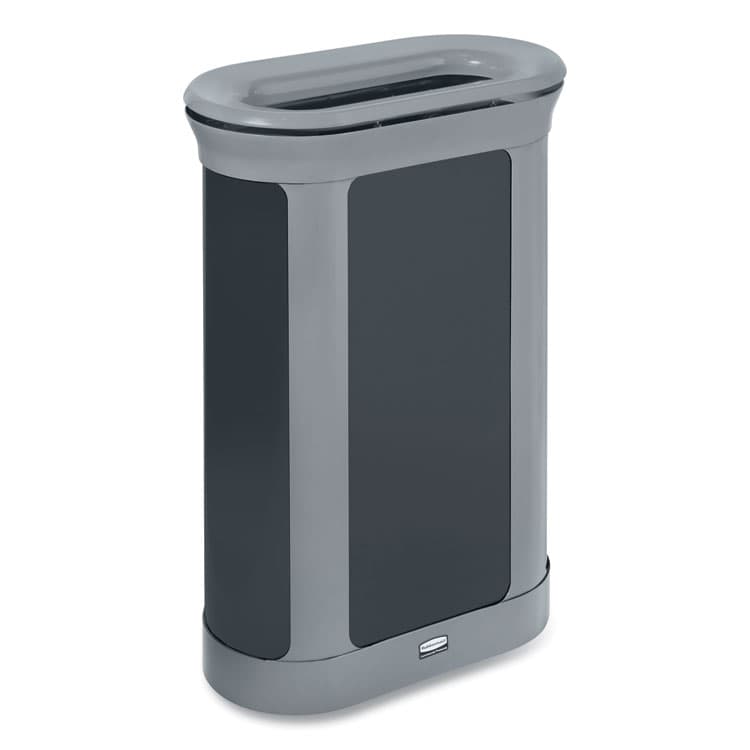 RUBBERMAID COMMERCIAL PROD. ENHANCE Series Waste Receptacle, 13 gal, Metal, Pearl Gray/Umbra Gray (RCP2172851)