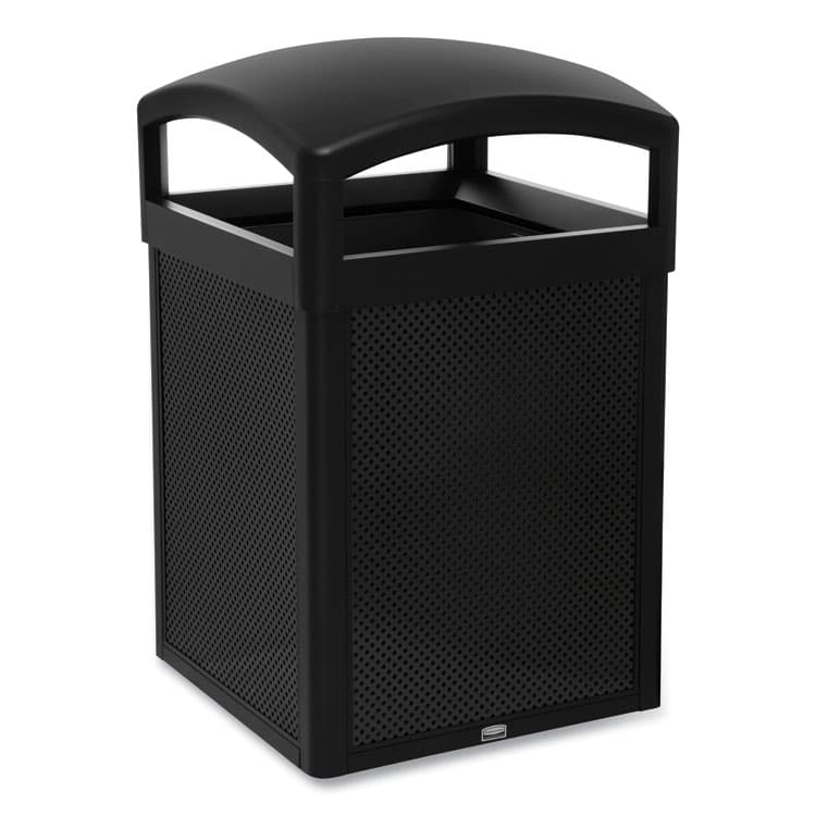 RUBBERMAID COMMERCIAL PROD. TAILOR Decorative Outdoor Waste Receptacle Frames, 41 gal, Metal, Black (RCP2182672)
