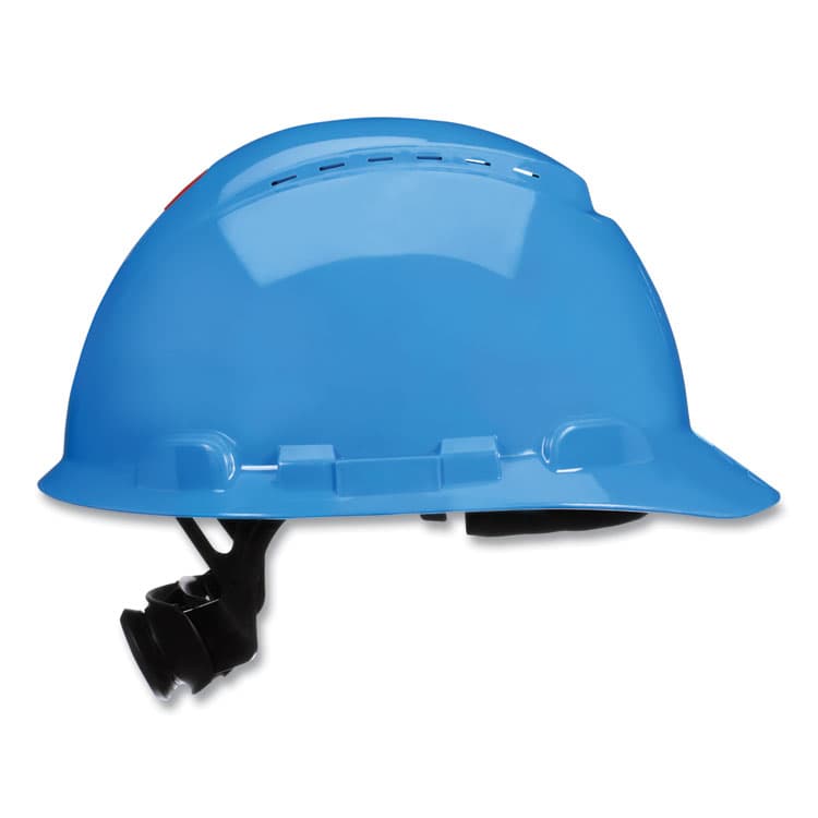 3M/COMMERCIAL TAPE DIV. SecureFit H-Series Hard Hats, H-700 Vented Cap with UV Indicator, 4-Point Pressure Diffusion Ratchet Suspension, Blue (MMMH703SFVUV) thumbnail 2