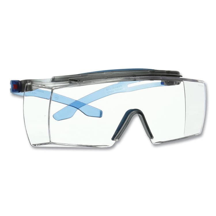 3M/COMMERCIAL TAPE DIV. SecureFit 3700 Protective Eyewear, Blue Half Frame OTG, Clear Single Lens (MMMSF3701XSGAB)