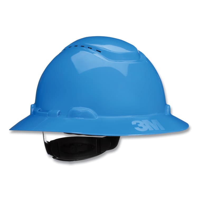 3M/COMMERCIAL TAPE DIV. SecureFit H-Series Hard Hats, H-800 Vented Hat with UV Indicator, 4-Point Pressure Diffusion Ratchet Suspension, Blue (MMMH803SFVUV) thumbnail 3