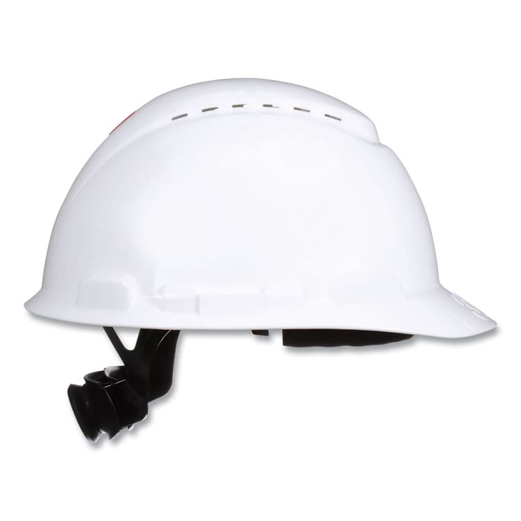 3M/COMMERCIAL TAPE DIV. SecureFit H-Series Hard Hats, H-700 Front-Brim Cap with UV Indicator, 4-Point Pressure Diffusion Ratchet Suspension, White (MMMH701SFVUV)