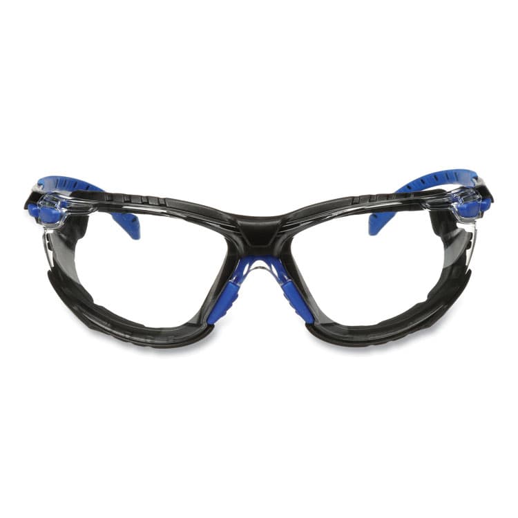 3M/COMMERCIAL TAPE DIV. Solus 1000 Series Safety Glasses, Frameless, Black/Blue Arms, Clear Single Lens (MMMS1101SGAFKT)