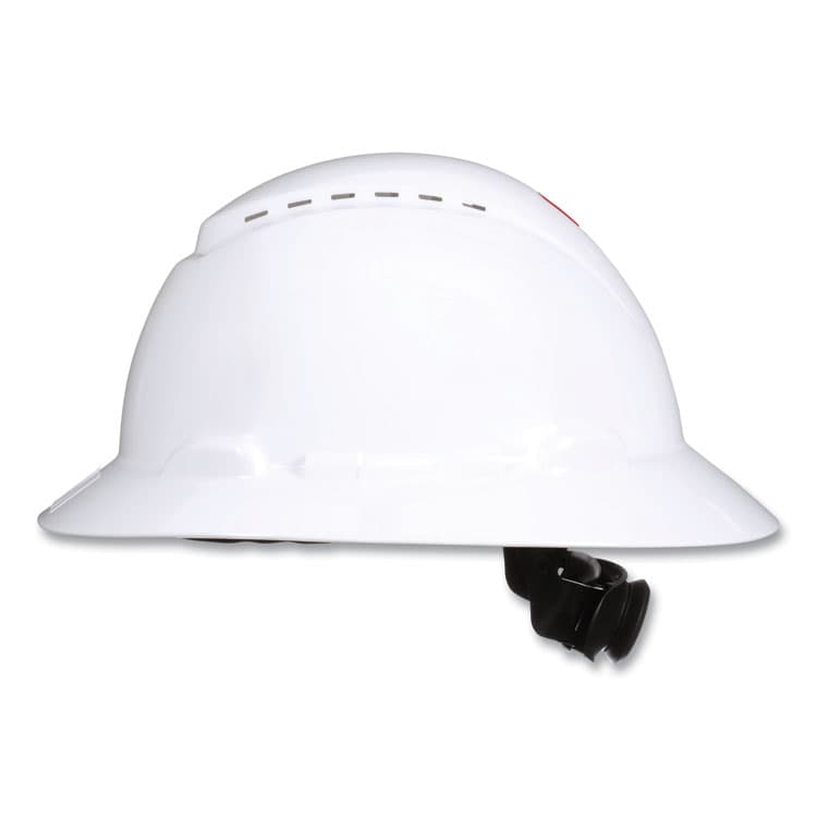 3M/COMMERCIAL TAPE DIV. SecureFit H-Series Hard Hats, H-800 Vented Hat with UV Indicator, 4-Point Pressure Diffusion Ratchet Suspension, White (MMMH801SFVUV) thumbnail 4