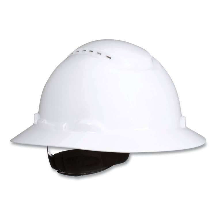 3M/COMMERCIAL TAPE DIV. SecureFit H-Series Hard Hats, H-800 Vented Hat with UV Indicator, 4-Point Pressure Diffusion Ratchet Suspension, White (MMMH801SFVUV)