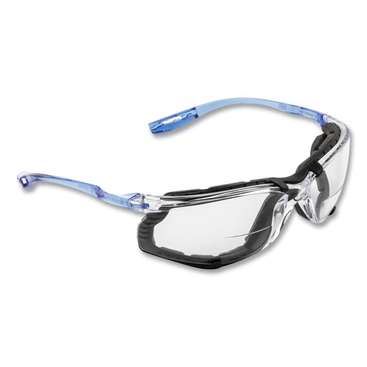 3M/COMMERCIAL TAPE DIV. Virtua CCS Protective Eyewear with Foam Gasket, 1.5+ Diopter, Blue Half Frame, Clear Dual Lens (MMMVC215AF)