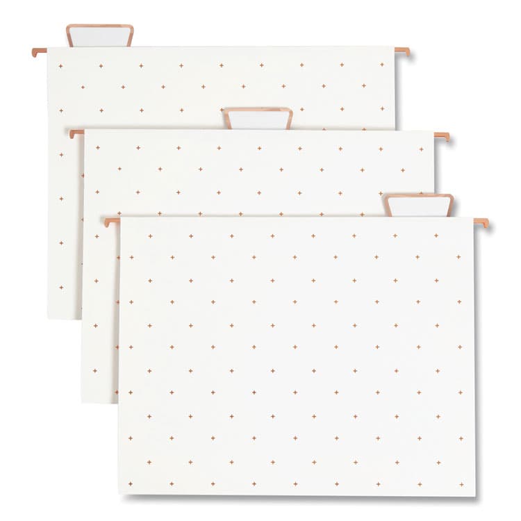 U BRANDS Letter-Size Desktop Fashion Filing Set, Rose Gold, (1) Rack, (3) Hanging Folders, (3) File Folders, (2) Trays,(1) Mail Sorter (UBR2104U0001) thumbnail 3