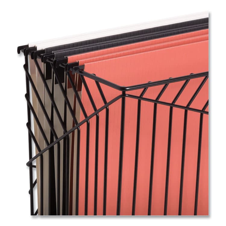 U BRANDS Vena Hanging File Basket, Letter Size, 6.85" Long, Black (UBR3836U0206) thumbnail 4
