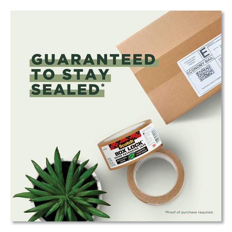 3M/COMMERCIAL TAPE DIV. Box Lock Paper Packaging Tape, 3" Core, 1.88" x 25 yds, Brown (MMM7850238GC) thumbnail 4