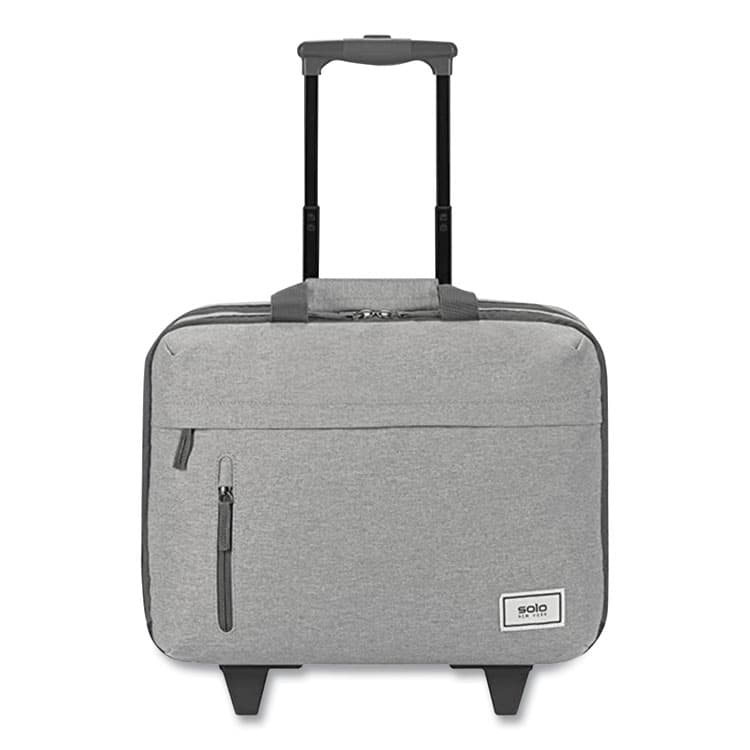 UNITED STATES LUGGAGE Re:Start Underseat Rolling Case, 15.6", 16 x 6 x 14, Light Gray (USLUBN91510)