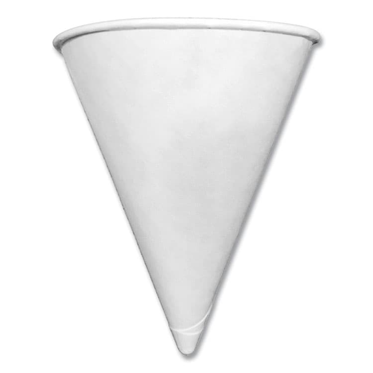 RDI USA Paper Cone Cups, 4 oz, White, 5,000/Carton (CFRCPCONE4)