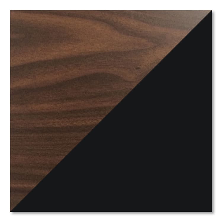 HIRSH INDUSTRIES SPACE SOLUTIONS Teachers Pedestal Desks, Left and Right-Hand Pedestals: Box/File Drawer Format, 60" x 30" x 29.5", Walnut/Black (HID22654) thumbnail 4