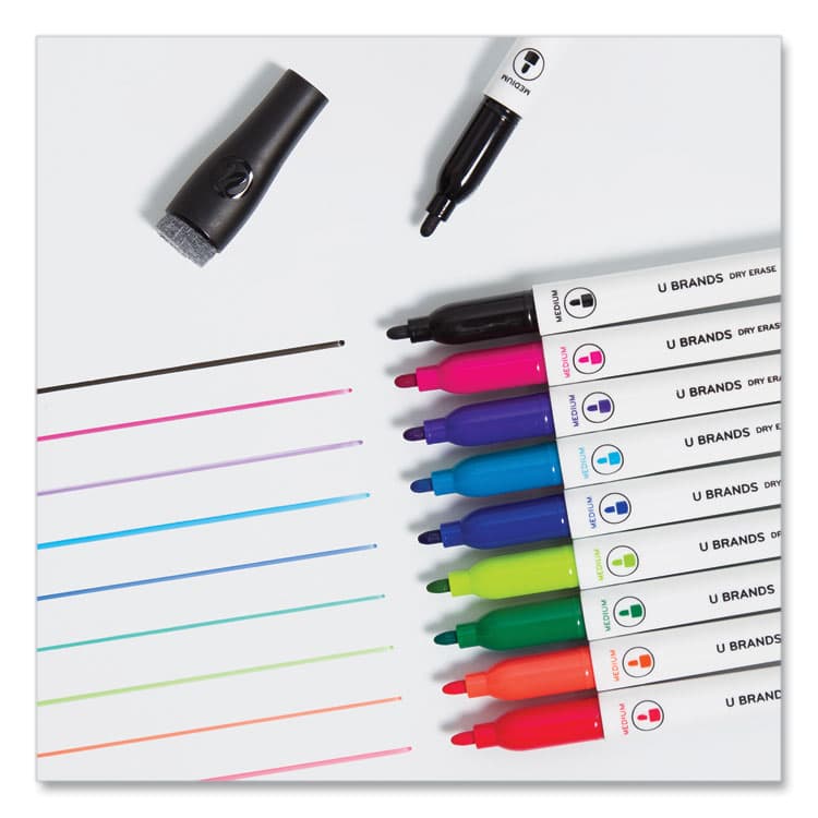 U BRANDS Medium Point Dry Erase Markers, Medium Tip, Assorted Colors, 10/Pack (UBR504U0624) thumbnail 4
