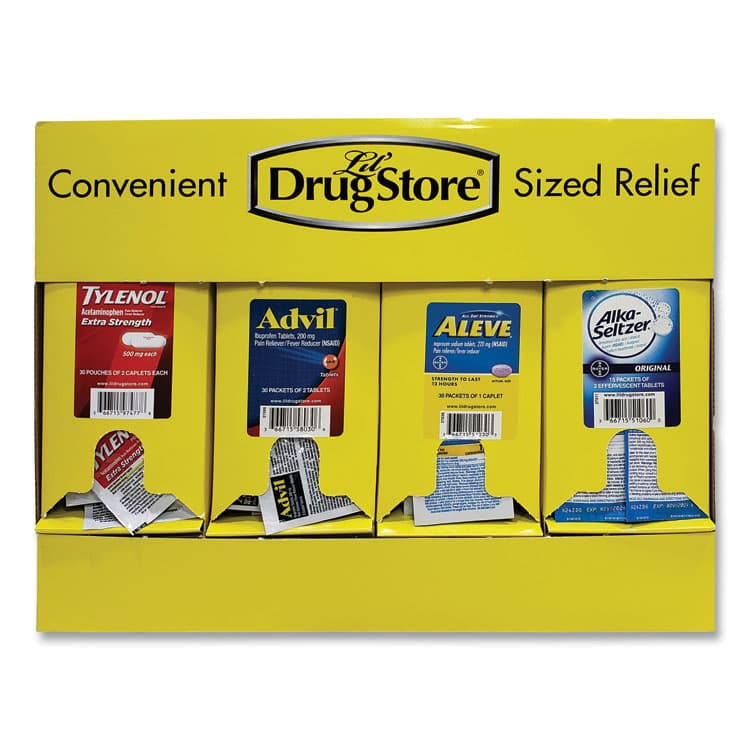 LIL DRUGSTORE PRODUCTS Single-Dose Medicine Dispenser, 105-Pieces, Plastic Case, Yellow (LIL71622)