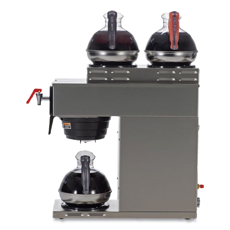 BUNN-O-MATIC AXIOM DV-3 12-Cup Dual-Voltage Coffee Brewer with 3 Warmers, Silver/Black (BUN387000008) thumbnail 4