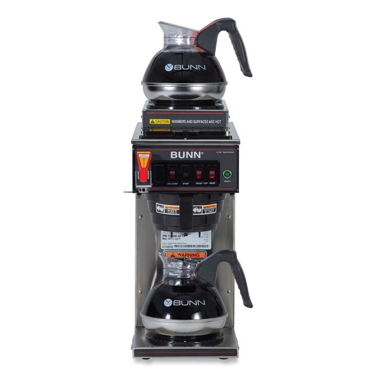BUNN-O-MATIC CWTF15-3 12 Cup Automatic Coffee Brewer, Gray/Stainless Steel (BUN129500213) thumbnail 2