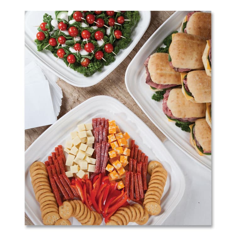 ECO-PRODUCTS,INC. Regalia Renewable Sugarcane Tray, 10.24 x 16.54, White, Sugarcane, 100/Carton (ECOEPSCTRS16NFA) thumbnail 4