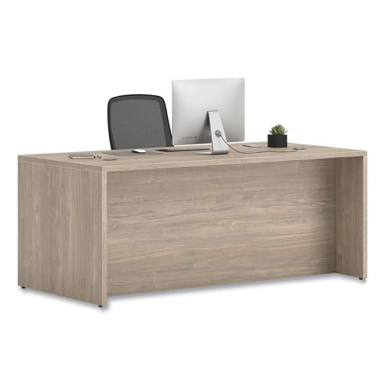 HON COMPANY 10500 Series Double Full-Height Pedestal Desk, Left: Box/Box/File, Right: File/File, 72" x 36" x 29.5", Kingswood Walnut (HON105890LKI1) thumbnail 3