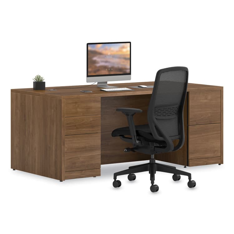 HON COMPANY 10500 Series Double Full-Height Pedestal Desk, Left: Box/Box/File, Right: File/File, 72" x 36" x 29.5", Pinnacle (HON105890PINC) thumbnail 3