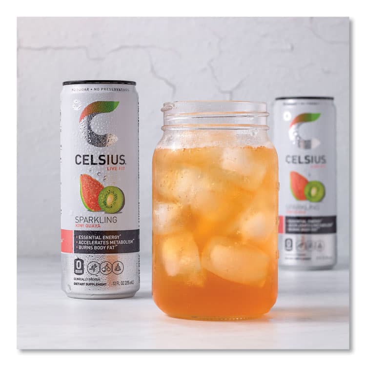 CELSIUS Live Fit Variety Pack, Kiwi Guava and Orange, 12 oz Can, 24/Carton (GRR22002166) thumbnail 4
