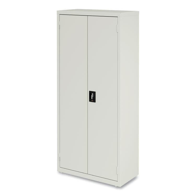ALERA Economy Assembled Storage Cabinets, 4 Shelves, 30" x 15" x 66", Light Gray (ALEHCM6615LG) thumbnail 3