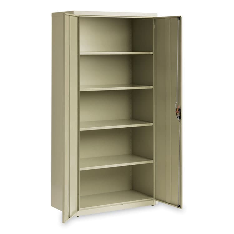 ALERA Economy Assembled Storage Cabinets, 5 Shelves, 36" x 18" x 72", Putty (ALEHCM7218PY) thumbnail 3