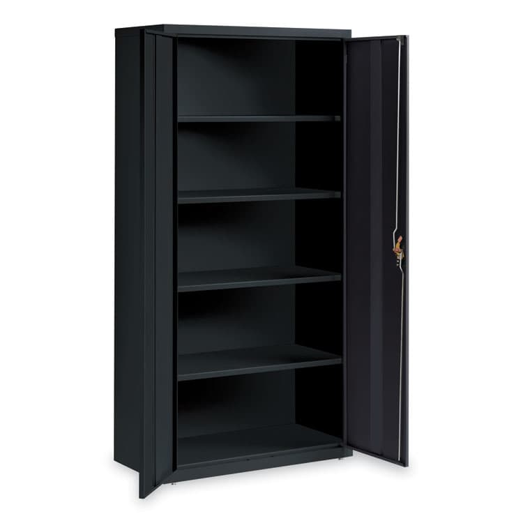 ALERA Economy Assembled Storage Cabinets, 5 Shelves, 36" x 18" x 72", Black (ALEHCM7218BK) thumbnail 4