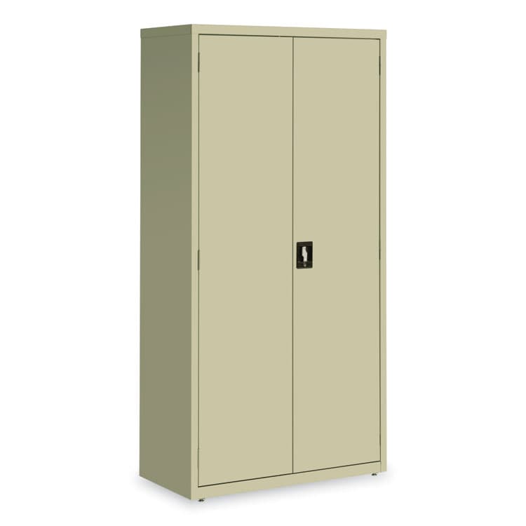 ALERA Economy Assembled Storage Cabinets, 5 Shelves, 36" x 18" x 72", Putty (ALEHCM7218PY) thumbnail 2