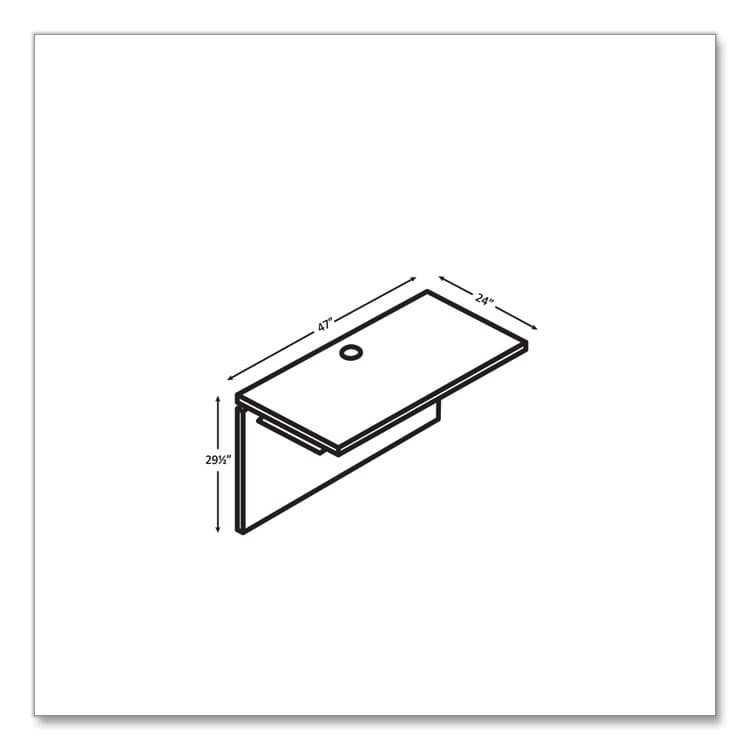 HON COMPANY 10500 Series Bridge, 47" x 24" x 29.5", Pinnacle (HON10570PINC) thumbnail 3