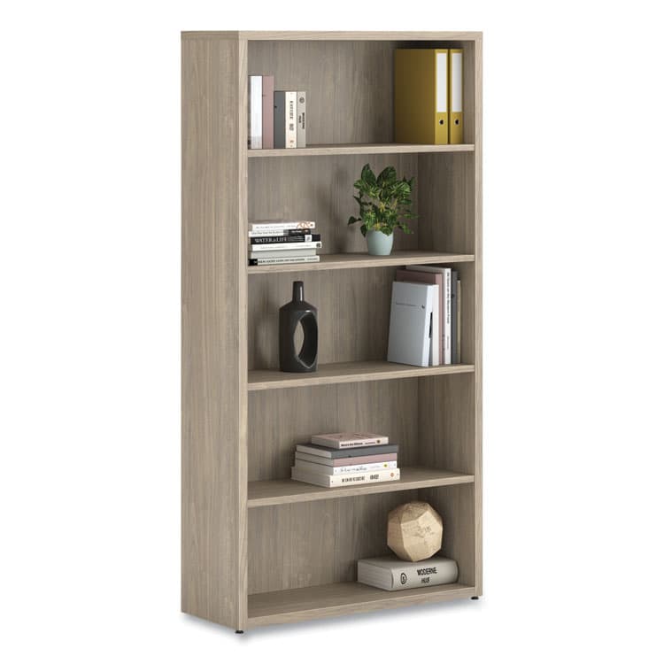 HON COMPANY 10500 Series Laminate Bookcase, Five Shelves, 36" x 13" x 71", Kingswood Walnut (HON105535LKI1) thumbnail 3