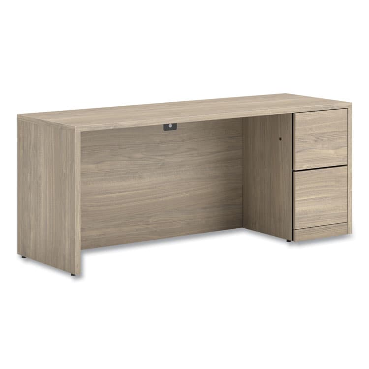 HON COMPANY 10500 Series Full-Height Right Pedestal Credenza, 72w x 24w x 29.5h, Kingswood Walnut (HON105903RLKI1)