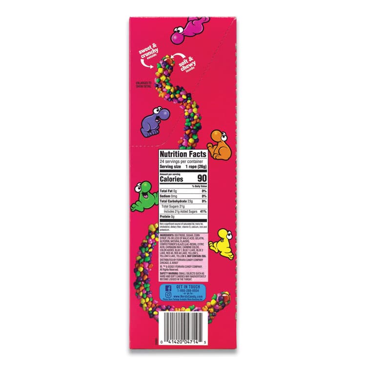 NESTLE Nerds Rope Candy, Fruity, 0.92 oz Individually Wrapped, 24/Carton (GRR22002136) thumbnail 3