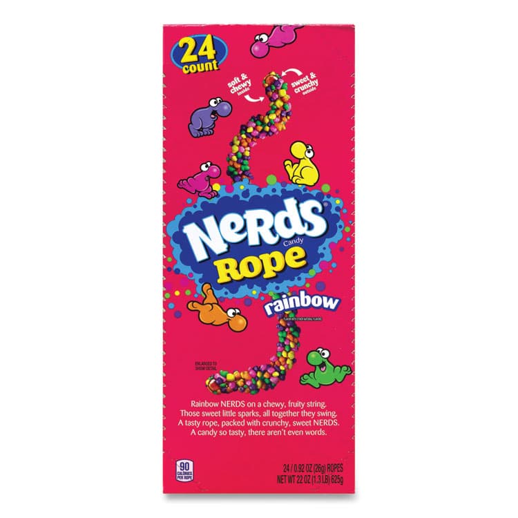 NESTLE Nerds Rope Candy, Fruity, 0.92 oz Individually Wrapped, 24/Carton (GRR22002136) thumbnail 4