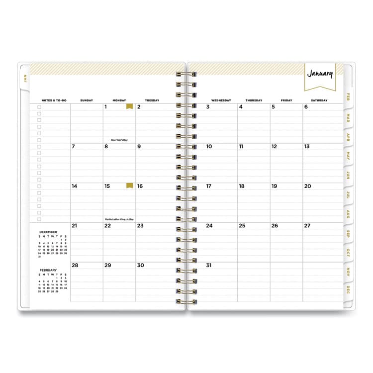 BLUE SKY Day Designer Tile Weekly/Monthly Planner, Geometric Artwork, 8 x 5, Blue/White Cover, 12-Month (Jan to Dec): 2026 (BLS101410) thumbnail 4