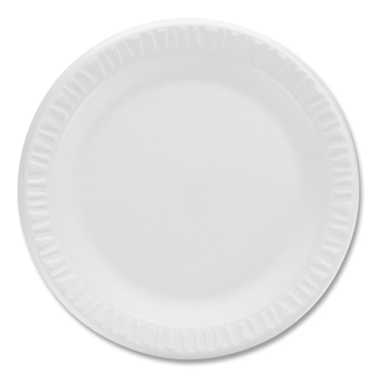 DART Concorde Non-Laminated Foam Plates, 9" dia, White, 125/Pack (DCC9PWCRPK)