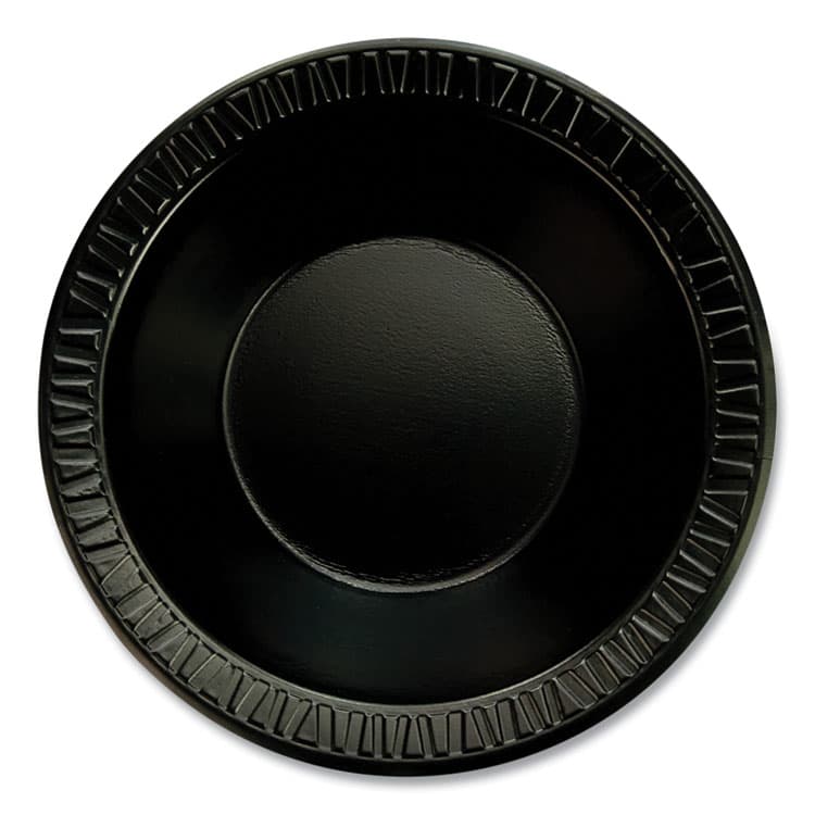 DART Quiet Classic Laminated Foam Dinnerware, Bowl, 12 oz, Black, 1,000/Carton (DCC12BWBQR)